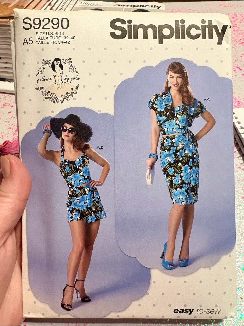 BN UNCUT SIMPLICITY 9290 A5 SEWING PATTERNS SWIMWEAR SWIMSUIT
